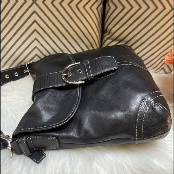 Coach Black Leather Shoulder/ Crossbody Bag - Picture 5 of 16